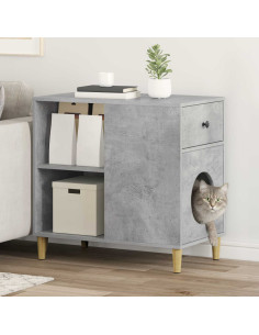 Casa per Gatti Calcestruzzo 72 x 42.5 x 70 cm Legno multistrato