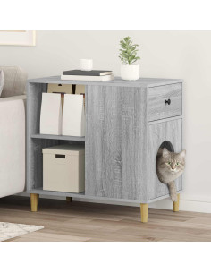 Casa per Gatti Grigio Sonoma 72 x 42.5 x 70 cm