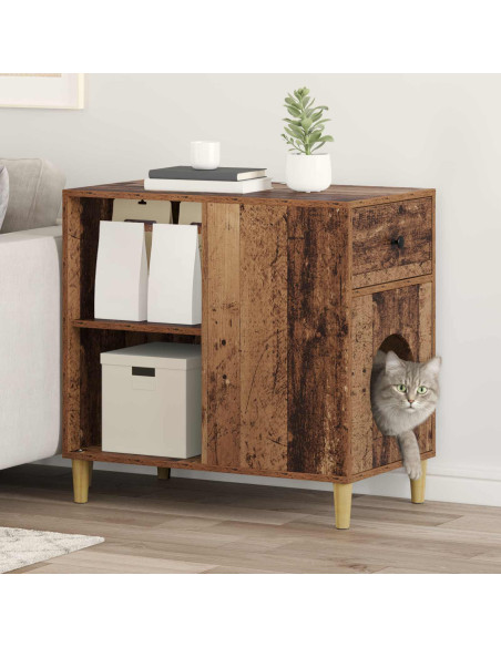 Casa per Gatti Legno vecchio 72 x 42.5 x 70 cm