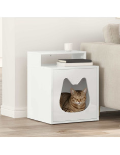 Casa per Gatti Bianco Lucido 42,5 x 40 x 53,5 cm