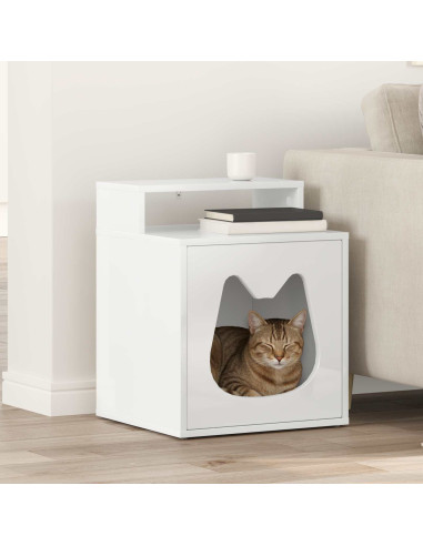 Casa per Gatti Bianco Lucido 42,5 x 40 x 53,5 cm
