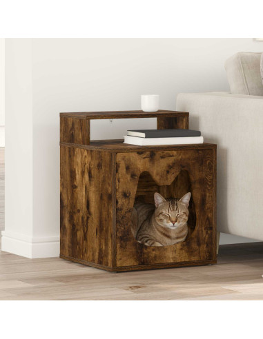 Casa per Gatti Rovere fumé 42,5 x 40 x 53,5 cm