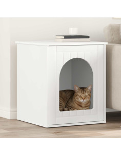 Casa per Gatti Bianco 53 x 52 x 62 cm Legno multistrato