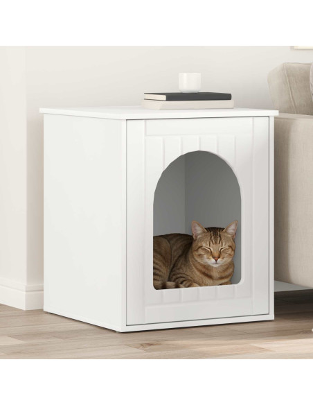 Casa per Gatti Bianco 53 x 52 x 62 cm Legno multistrato