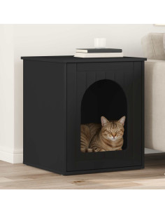Casa per Gatti Nero 53 x 52 x 62 cm Legno multistrato