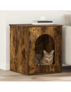 Casa per Gatti Rovere fumé 53 x 52 x 62 cm Legno multistrato