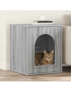 Casa per Gatti Grigio Sonoma 53 x 52 x 62 cm Legno multistrato