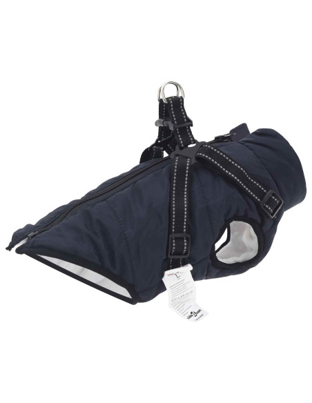 Cappotto per Cani Blu navy L40 Pile e Poliestere