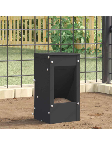 Mangiatore per conigli Nero 12,5 x 12,5 x 25 cm