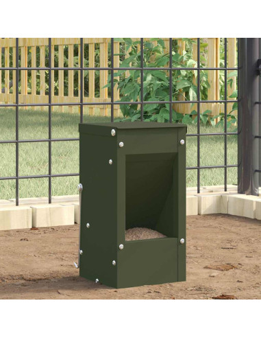 Mangiatore per conigli Verde oliva 12,5 x 12,5 x 25 cm