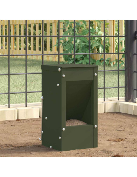 Mangiatore per conigli Verde oliva 12,5 x 12,5 x 25 cm