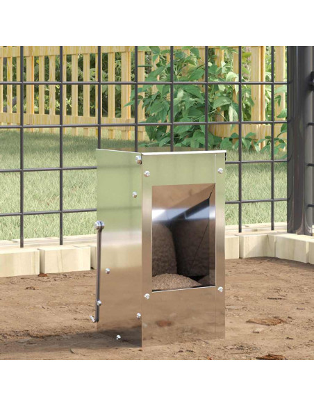Mangiatore per conigli Argento 12,5 x 12,5 x 25 cm
