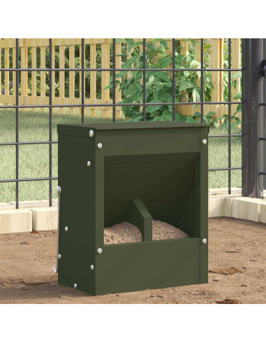 Mangiatore per conigli Verde oliva 20 x 12,5 x 25 cm