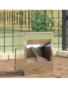 Mangiatore per conigli Argento 20 x 12,5 x 25 cm