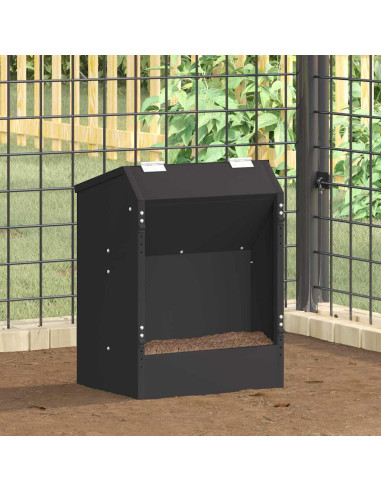 Mangiatore per conigli Nero 64.5 x 25.5 x 45.5 cm