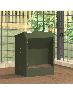 Mangiatore per conigli Verde oliva 64.5 x 25.5 x 45.5 cm