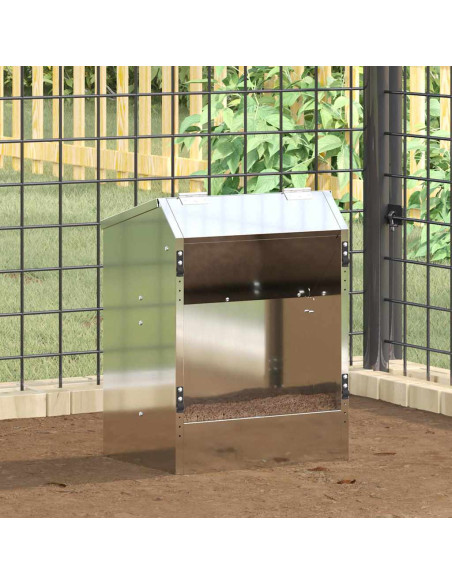 Mangiatore per conigli Argento 64.5 x 25.5 x 45.5 cm