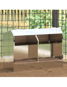 Mangiatore per conigli Argento 64.5 x 25.5 x 45.5 cm