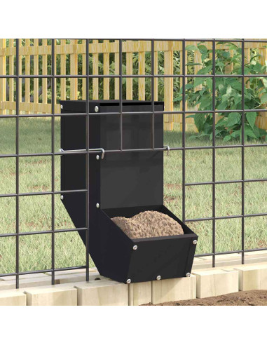 Mangiatore per conigli Nero 12,5 x 26 x 28,5 cm