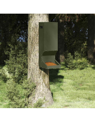 Mangiatore per cervi Verde oliva 28 x 30 x 80 cm