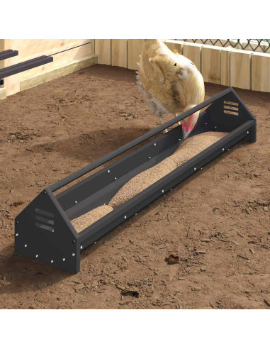 Mangiatoia per polli Nero 108 x 20,5 x 20 cm