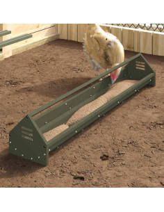 Mangiatoia per polli Verde oliva 108 x 20,5 x 20 cm