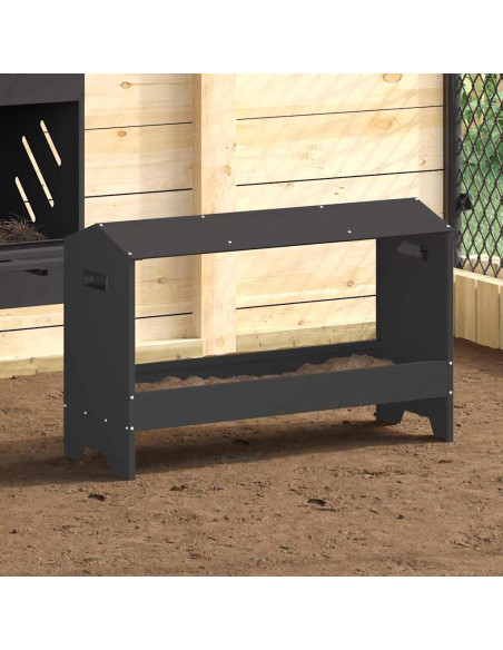 Mangiatoia per polli Nero 81 x 32 x 53,5 cm