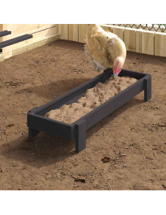 Mangiatoia per polli Nero 80 x 28 x 13.5 cm