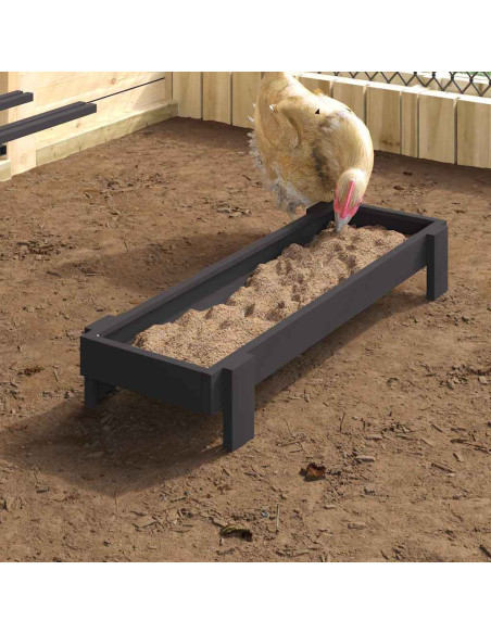 Mangiatoia per polli Nero 80 x 28 x 13.5 cm