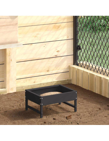 Mangiatore per Uccelli Nero 80 x 28 x 13.5 cm