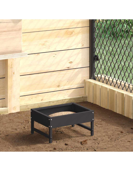 Mangiatore per Uccelli Nero 80 x 28 x 13.5 cm