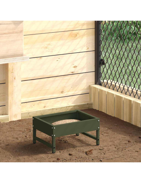 Mangiatore per Uccelli Verde oliva 80 x 28 x 13.5 cm