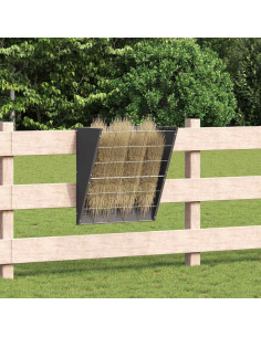 Mangiatore Appeso per Fieno Nero 61 x 33 x 66 cm