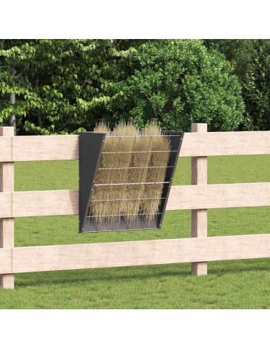Mangiatore Appeso per Fieno Nero 61 x 33 x 66 cm