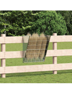 Mangiatore Appeso per Fieno Argento 61 x 33 x 66 cm
