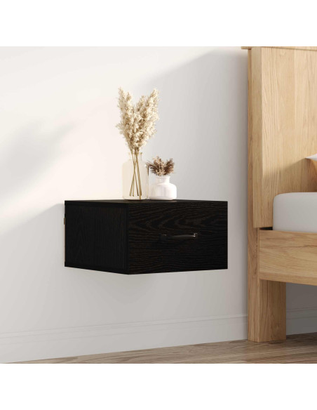 Armadio da Notte Rovere Nero 35 x 35 x 20 cm Legno multistrato