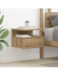 Comodino flottante Rovere artigianale 40 x 31 x 28 cm