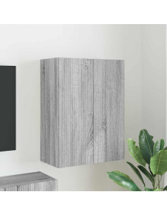 Mobile TV da parete Grigio Sonoma 59,5 x 31 x 80 cm