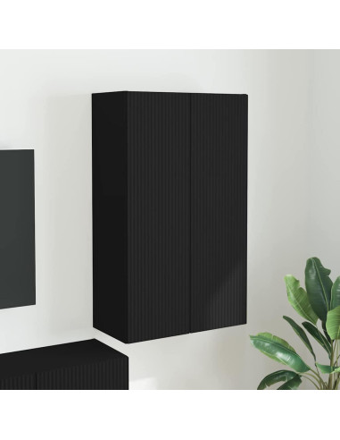 Mobile TV da parete Nero 59,5 x 31 x 100 cm Legno multistrato