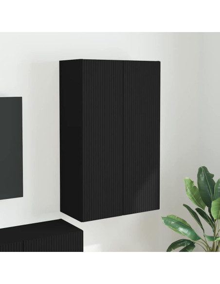 Mobile TV da parete Nero 59,5 x 31 x 100 cm Legno multistrato