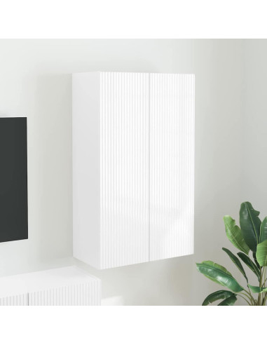 Mobile TV da parete Bianco Lucido 59,5 x 31 x 100 cm