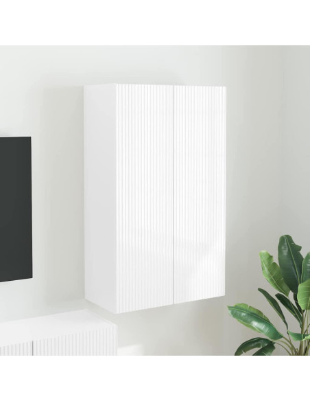 Mobile TV da parete Bianco Lucido 59,5 x 31 x 100 cm