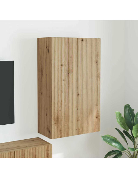 Mobile TV da parete Rovere artigianale 59,5 x 31 x 100 cm