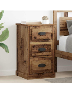Armadio da Notte con cassetto Legno vecchio 39 x 39 x 67,5 cm