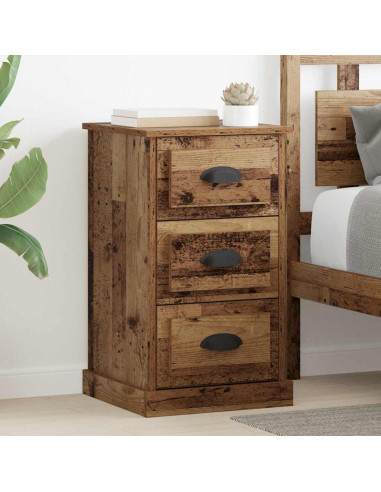 Armadio da Notte con cassetto Legno vecchio 39 x 39 x 67,5 cm