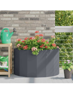 Fioriera Antracite 90 x 45 x 50 cm Acciaio