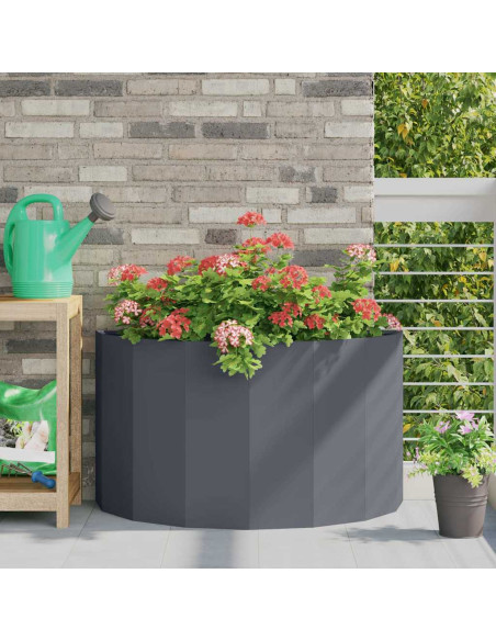 Fioriera Antracite 90 x 45 x 50 cm Acciaio