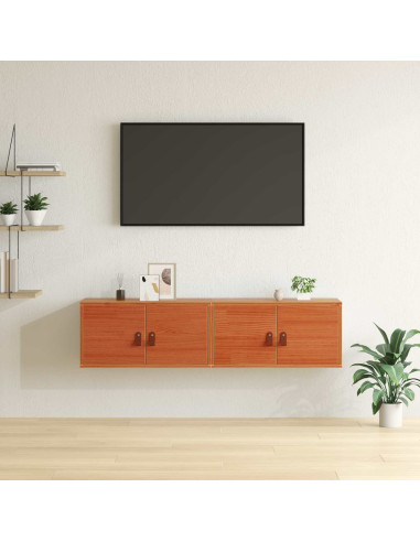 Armadietto a muro 2 pcs Marrone cerato 60 x 30 x 30 cm