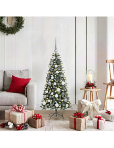 Albero di Natale artificiale con 150 LED Verde 120 cm