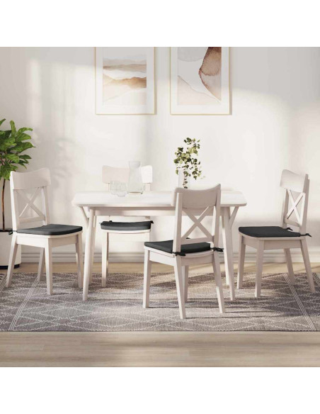 Cuscini per Seduta 4 pcs Grigio scuro 40 x 40 x 3 cm